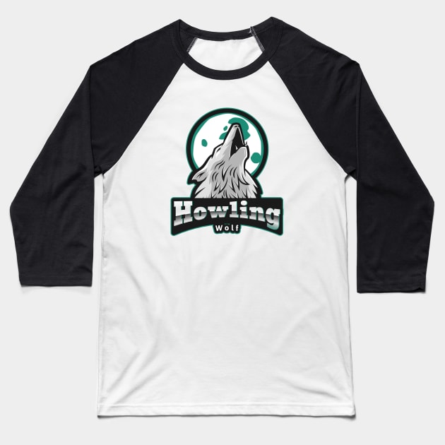 Howling Wolf Baseball T-Shirt by Wolf Clothing Co